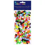 Pom-pom, vegyes színek, 0,7 cm-es, mini, 380 db/csomag
