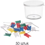 Térképtű, zászló formájú, színes, 50 db/doboz