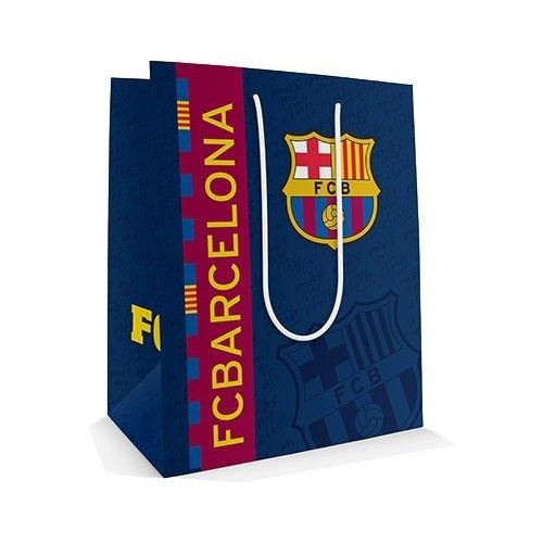 FC Barcelona ajándéktáska, 32x26x13cm, nagy, többféle