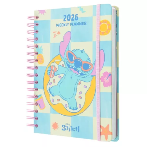 Stitch határidőnapló, heti tervező, A/5, 2026