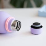 Pusheen cicás kulacs, fém, 500ml, Moments, lila