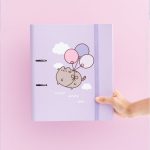 Pusheen cicás gyűrűskönyv A/4, 2 gyűrűs, Moments, lila