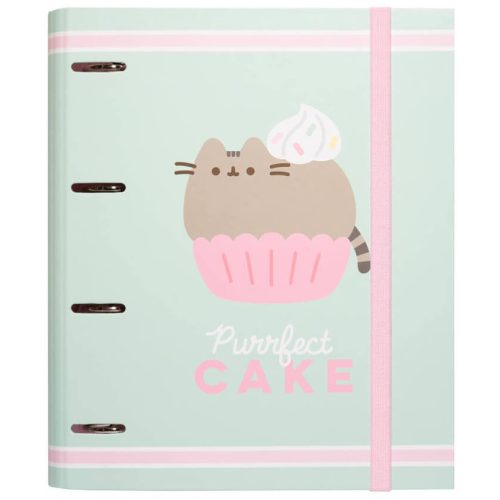 Pusheen cicás gyűrűskönyv A/4, 4 gyűrűs, Foodie Collection