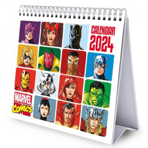 Marvel Comics asztali naptár, 20x17cm, 2024