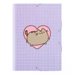 Pusheen cicás füzetbox A/4, Moments, lila