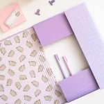 Pusheen cicás füzetbox A/4, Moments, lila
