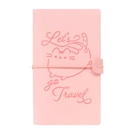   Pusheen cicás napló, jegyzetfüzet műbőr borítóval, 12x19cm