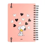 Snoopy bullet journal, napló, spirál, A/5, 90 lapos, Make a wish