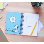 Snoopy bullet journal, napló, spirál, A/5, 90 lapos, Make a wish