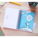 Snoopy bullet journal, napló, spirál, A/5, 90 lapos, Make a wish