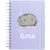 Pusheen cicás spirál napló, A/5, 90 lapos, Moments, lila