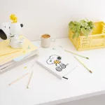 Snoopy bullet journal napló plüss borítóval, A/5, Snoopy Lazy Days