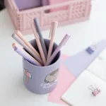 Pusheen cicás kerámia ceruzatartó, 11cm, Moments, lila