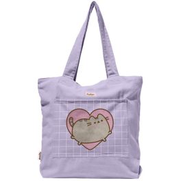 Pusheen cicás bevásárlótáska, 41x37cm, Moments, lila