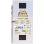 Pusheen cicás notesz, jegyzettömb, 10x21cm, mágneses, Moments, lila