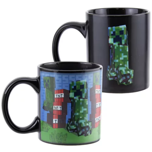 Minecraft hőre változó mintájú kerámia bögre, 300ml