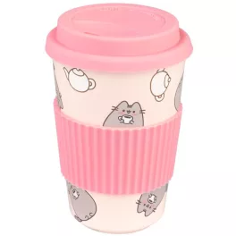 Pusheen cicás kerámia pohár tetővel, 400ml, Moments