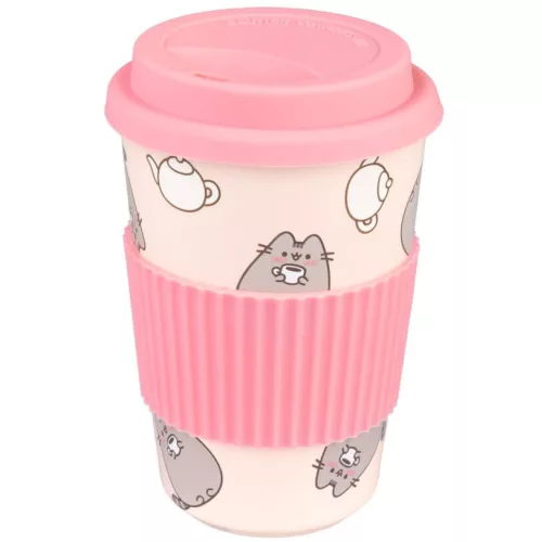 Pusheen cicás kerámia pohár tetővel, 400ml, Moments