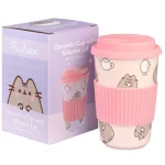 Pusheen cicás kerámia pohár tetővel, 400ml, Moments