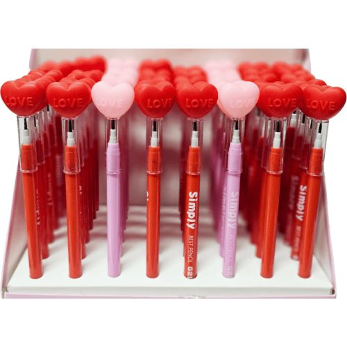 Szivecskés tolóbetétes ceruza, 2 féle 