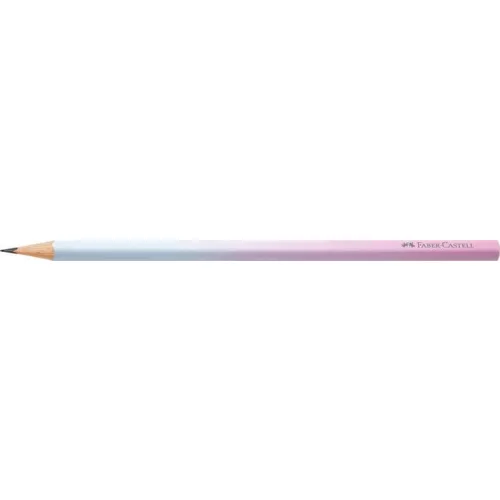 Grafitceruza B, Faber-Castell, háromszög test, égkék-rózsa
