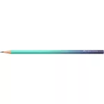 Grafitceruza B, Faber-Castell, háromszög test, türkiz-kék