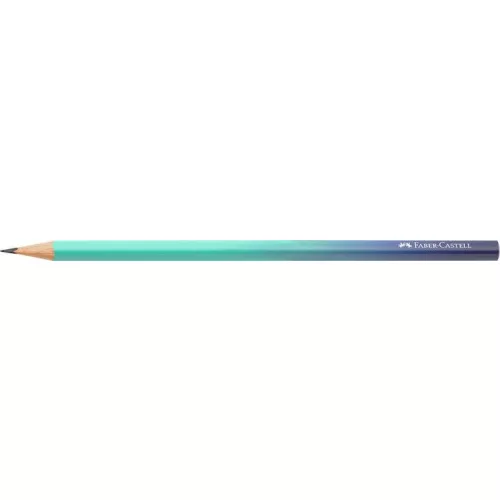 Grafitceruza B, Faber-Castell, háromszög test, türkiz-kék