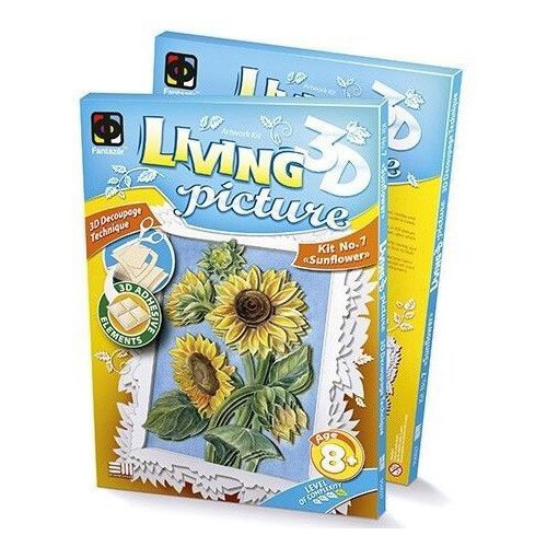 3D képkészítő szett, A4, Napraforgó, 8+
