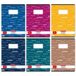  Herlitz tűzött füzet A/4, 32 lap szótár, Design, többféle