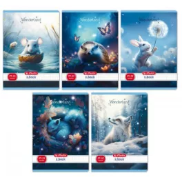   Herlitz tűzött füzet A/5, 32 lap kockás, Wonderland, többféle