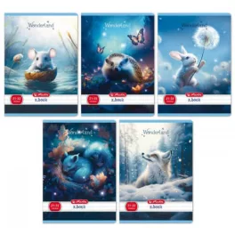   Herlitz tűzött füzet A/5, 32 lap vonalas, Wonderland, többféle