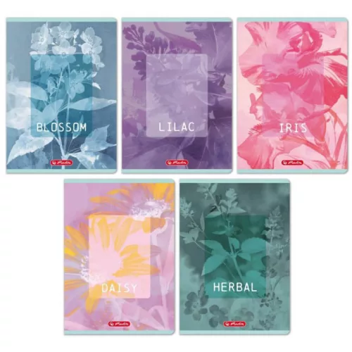 Herlitz tűzött füzet A/5, 32 lap vonalas, Blossom, többféle
