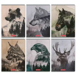   Herlitz tűzött füzet A/4, 32 lap vonalas, Into the wild, többféle