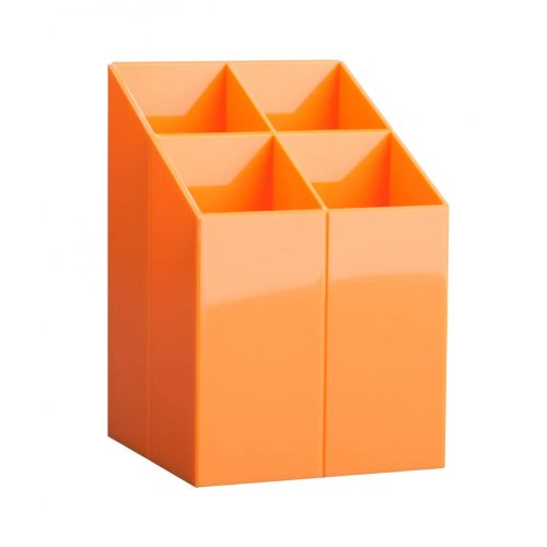 Asztali ceruzatartó, műanyag, ICO, narancssárga