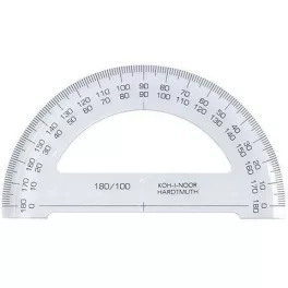 Szögmérő, 180°, átlátszó, Koh-I-Noor