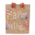 Születésnapi ajándéktáska 14x11x5cm, kicsi, Happy Birthday felirattal, barna