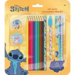 Iskolai szett, írószer szett, 13 db-os, 21x24cm, Lilo & Stitch