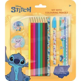   Iskolai szett, írószer szett, 13 db-os, 21x24cm, Lilo & Stitch