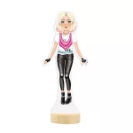 Mágneses babák, öltöztetős figura mágneses ruhákkal, 9,5x23x3cm, Celebek