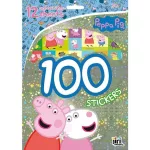 100 matrica kifestő lapokkal, 12 színezhető lap + matricák, Peppa malac