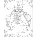 100 fémes matrica kifestő lapokkal, 12 színezhető lap + matricák, Unikornisok