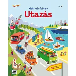 Matricás könyv, 22x28cm, 16 oldal+8 oldal matrica, Utazás