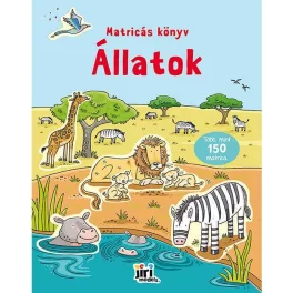   Matricás könyv, 22x28cm, 16 oldal+8 oldal matrica, Állatok