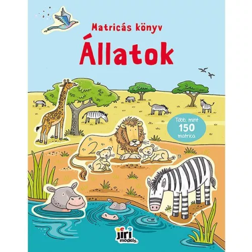 Matricás könyv, 22x28cm, 16 oldal+8 oldal matrica, Állatok