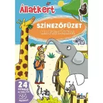 Kifestő A/4, matricákkal, 24 oldal, Állatkert