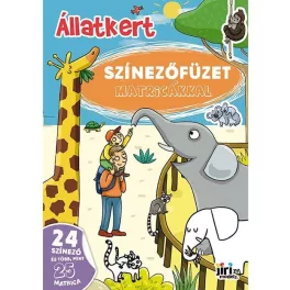 Kifestő A/4, matricákkal, 24 oldal, Állatkert