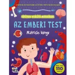 Világít a sötétben matricás könyv, A/4, 48 oldal+4 matricás lap (foszforeszkáló matricákkal is), Az emberi test