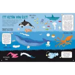 Világít a sötétben matricás könyv, A/4, 48 oldal+4 matricás lap (foszforeszkáló matricákkal is), Óceán