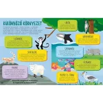 Világít a sötétben matricás könyv, A/4, 48 oldal+4 matricás lap (foszforeszkáló matricákkal is), Állatvilág