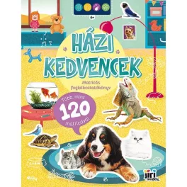   Matricás foglalkoztatókönyv, matricás füzet, A/4, 16 oldal+100 matrica, Házi kedvencek